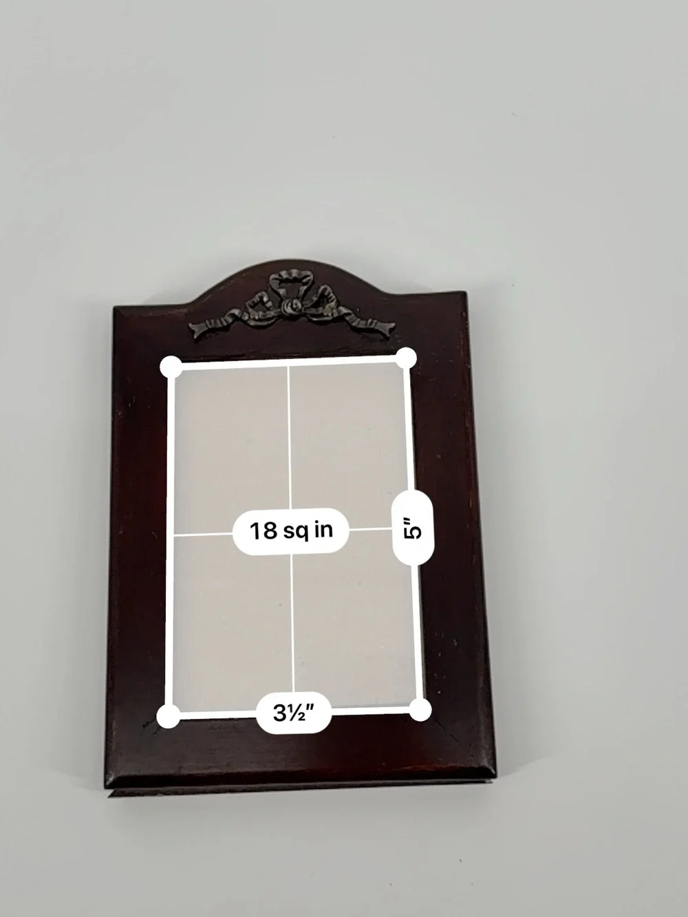 Dark Brown Decorative Photo Frame Ribbon Accent Handcrafted Foto 3.5x5